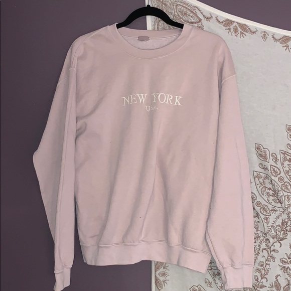 Brandy Melville Sweaters Baby Pink Brandy New York Sweatshirt Poshmark
